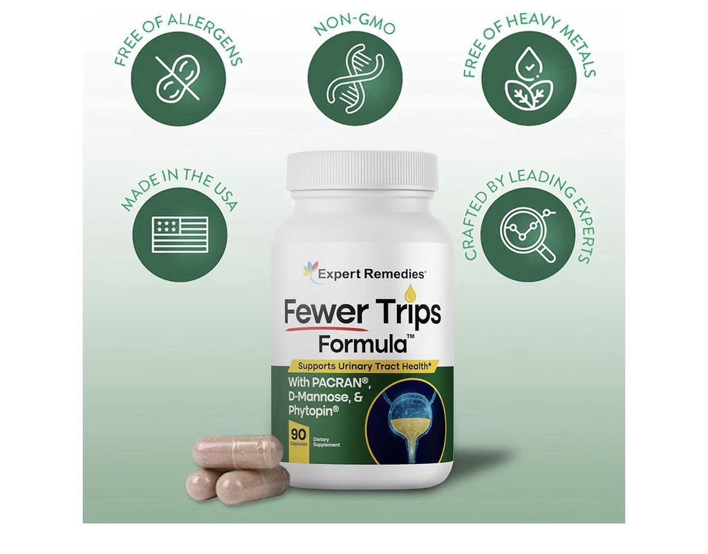 Expert Remedies Fewer Trips Formula Urinary Tract Bladder Support for Women &Men