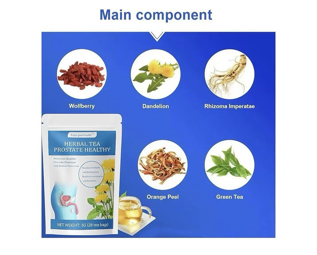 kezurass Prostate Health Tea Herbal Cleansing Prostate and Urinary Tract 28Tbags