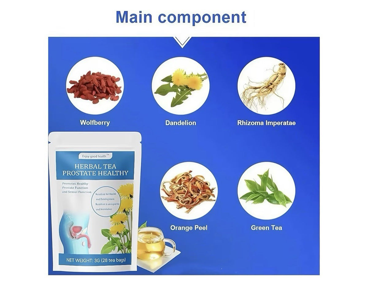 kezurass Prostate Health Tea Herbal Cleansing Prostate and Urinary Tract 28Tbags