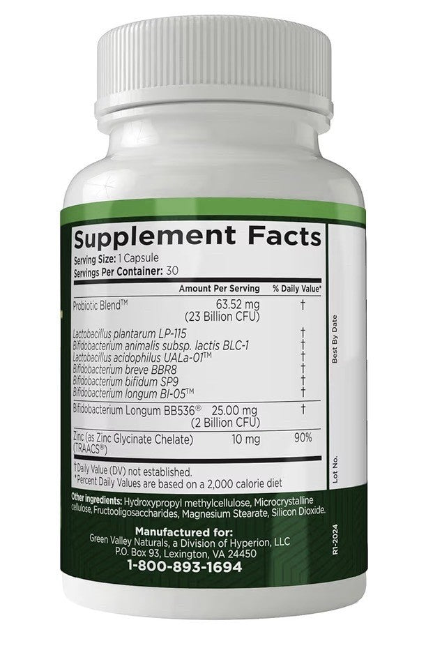 GREEN VALLEY NATURALS ComfortPro™ Daily Probiotics for Digestive Health 30 Caps