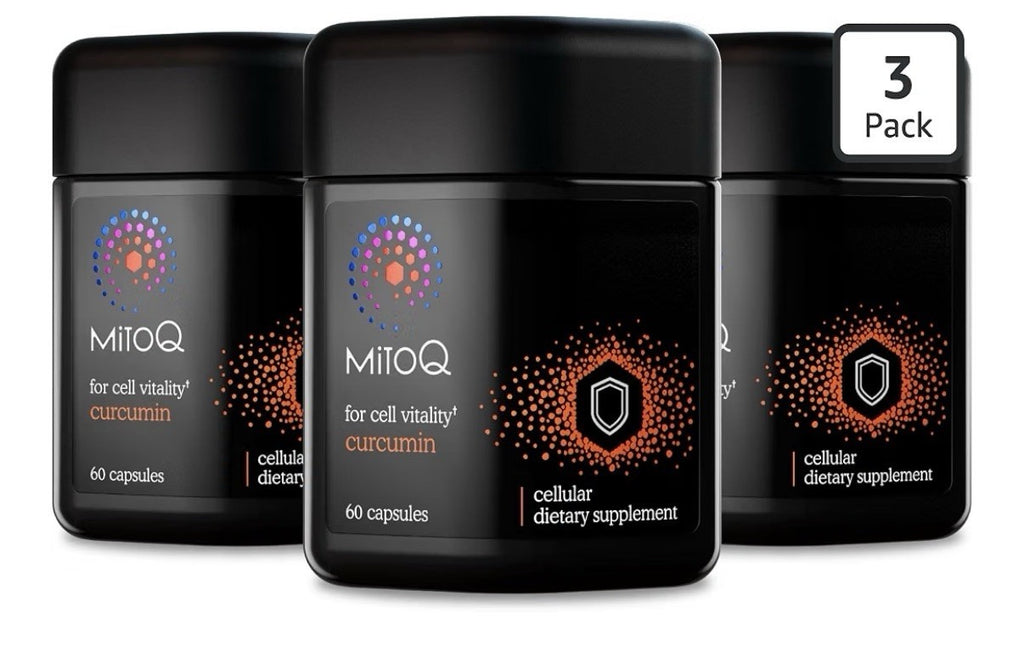 3 Pack MitoQ For Cell Vitality Curcumin Cellular Dietary Supplement