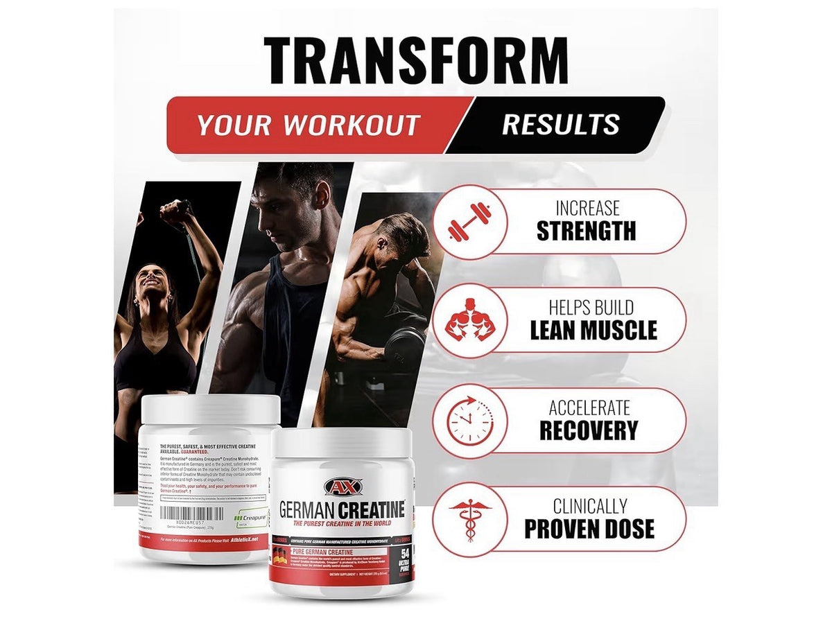German Creatine Pure German Creatine Powder Muscle Growth Recovery 54 Servings