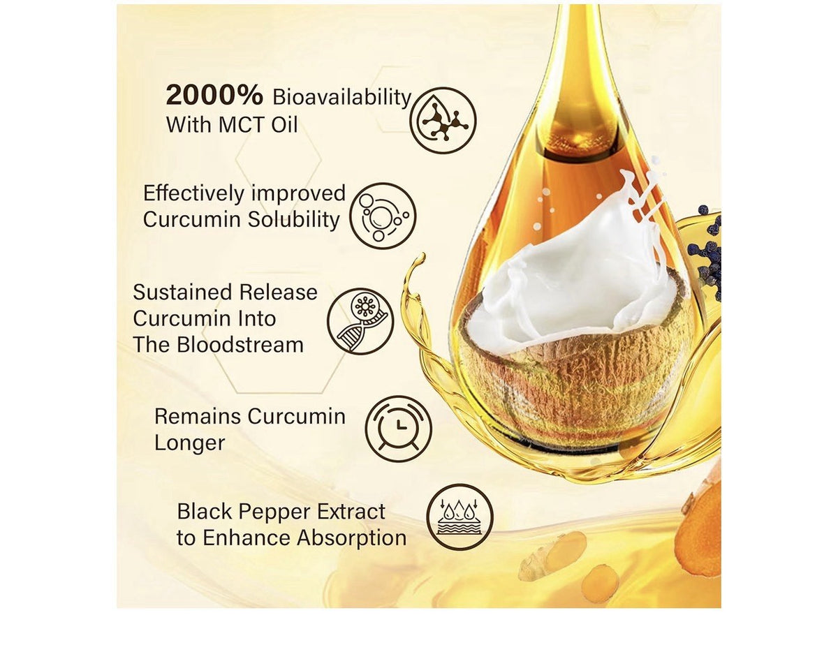 Neviss Turmeric Curcumin & MCT Oil Antioxidant Formula 2 Pack Gummies