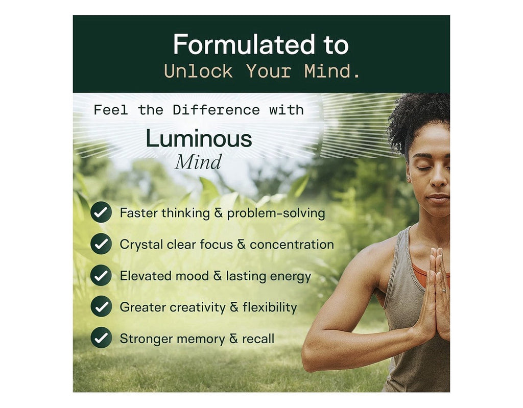 Adapt Naturals Luminous Mind Memory And Focus Nootropic Brain Supplement 2 Pack