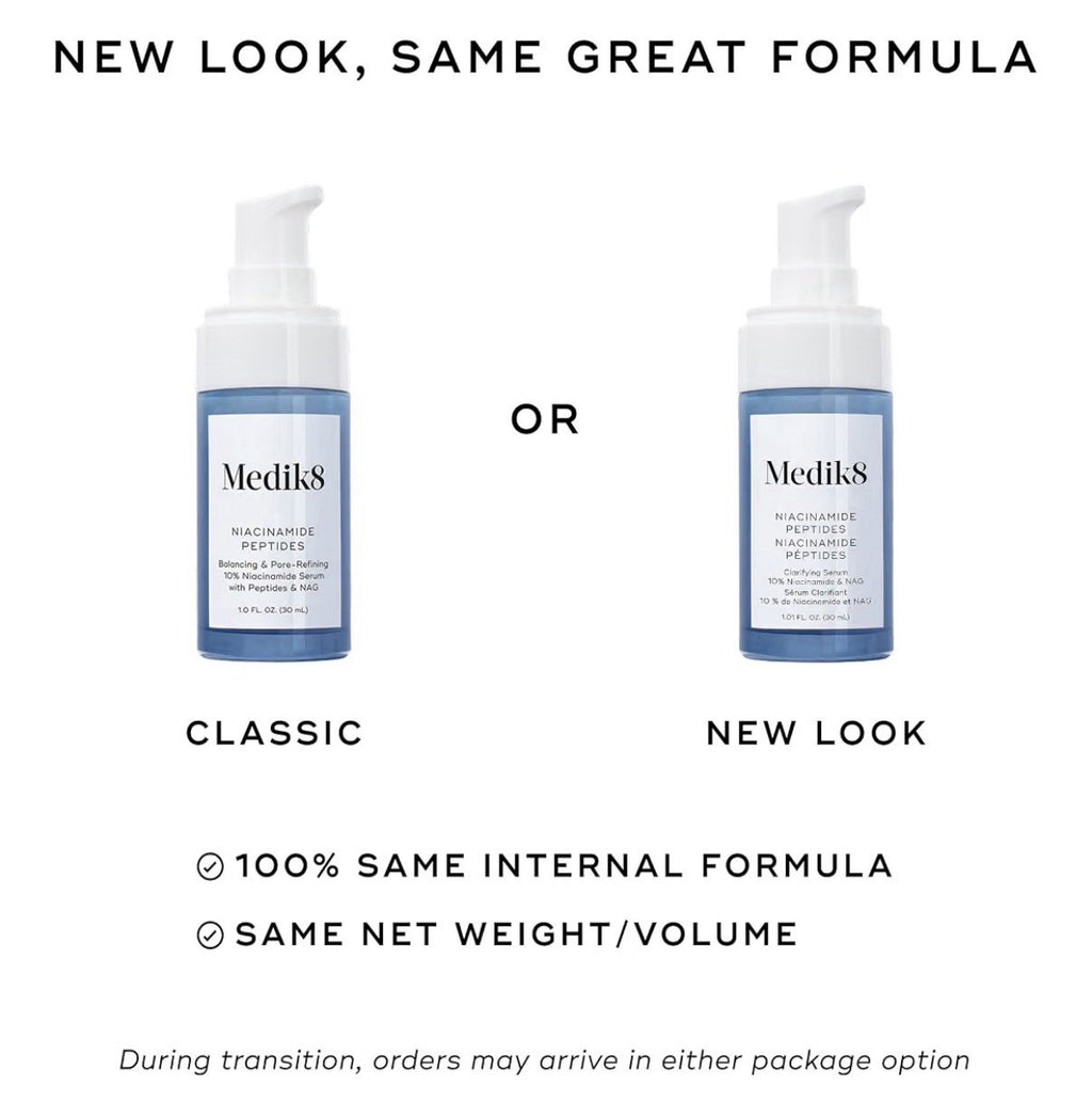 Medik8 Niacinamide Peptides Balancing Pore-Refining Serum Face Visibly Clear 1oz