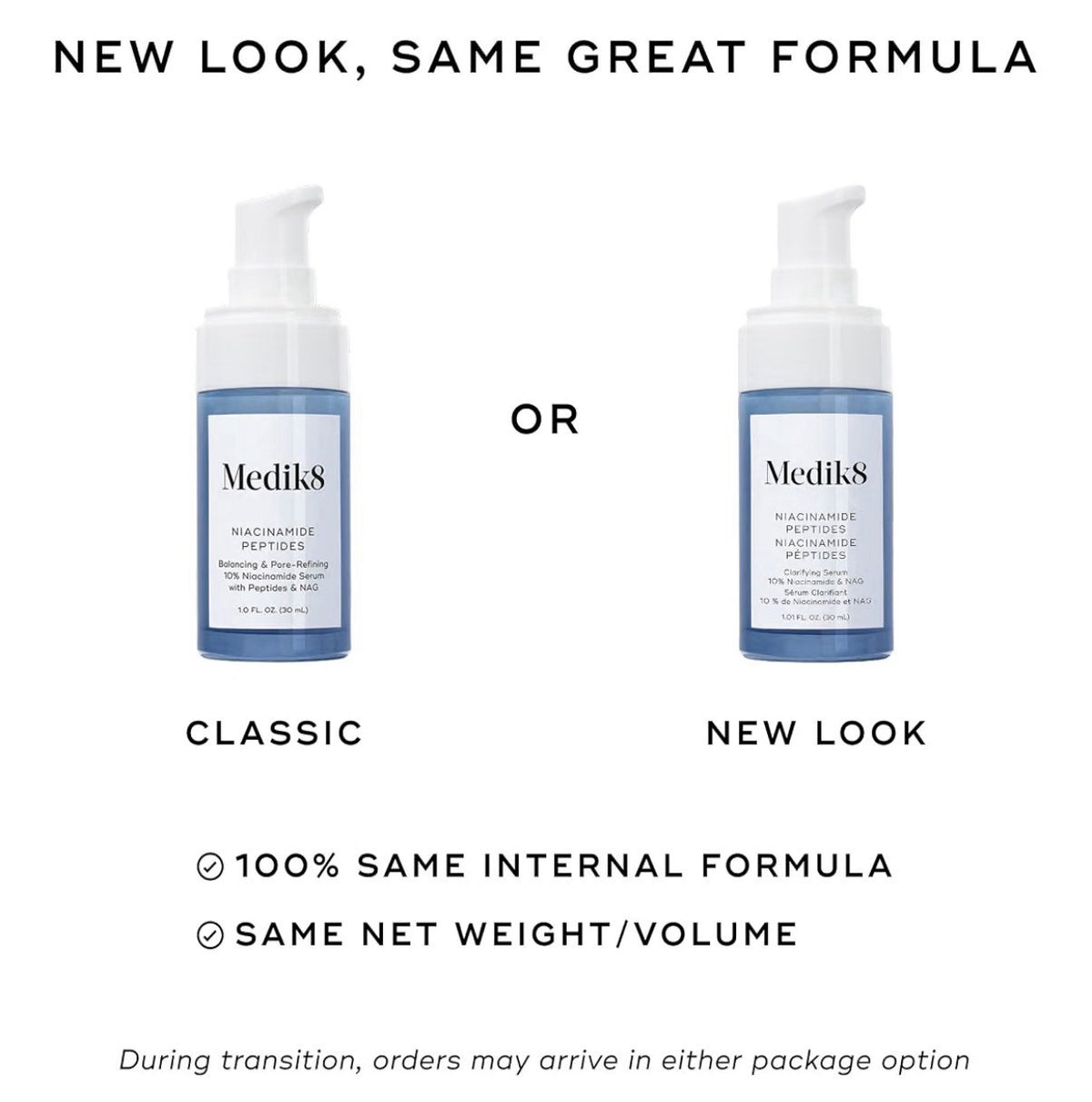 Medik8 Niacinamide Peptides Balancing Pore-Refining Serum Face Visibly Clear 1oz