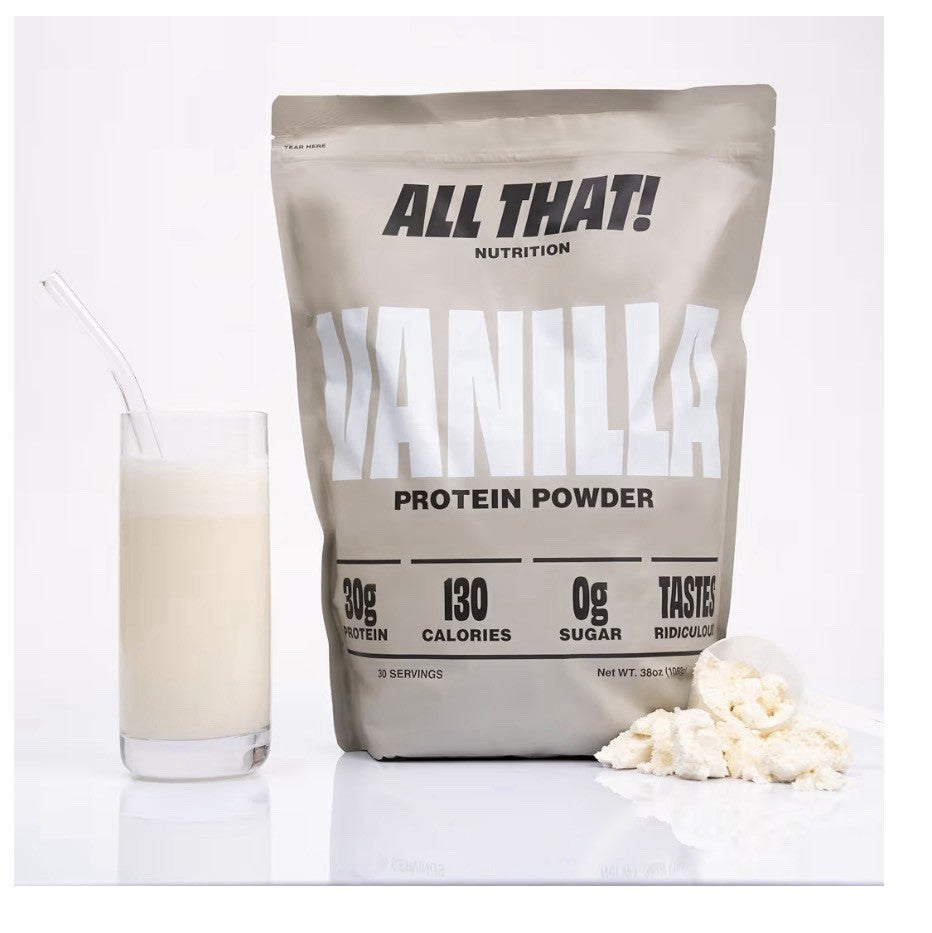 ALL THAT! NUTRITION Vanilla Protein Powder Whey Protein 30 Servings