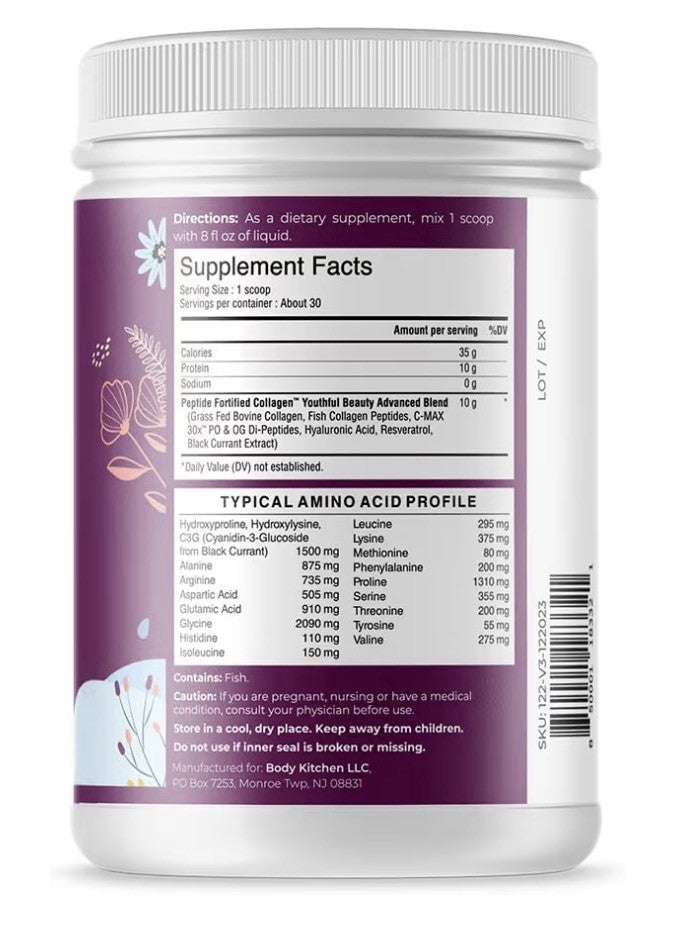 2 Pack Body Kitchen Youthful Beauty Advanced Resveratrol + Hyaluronic Acid