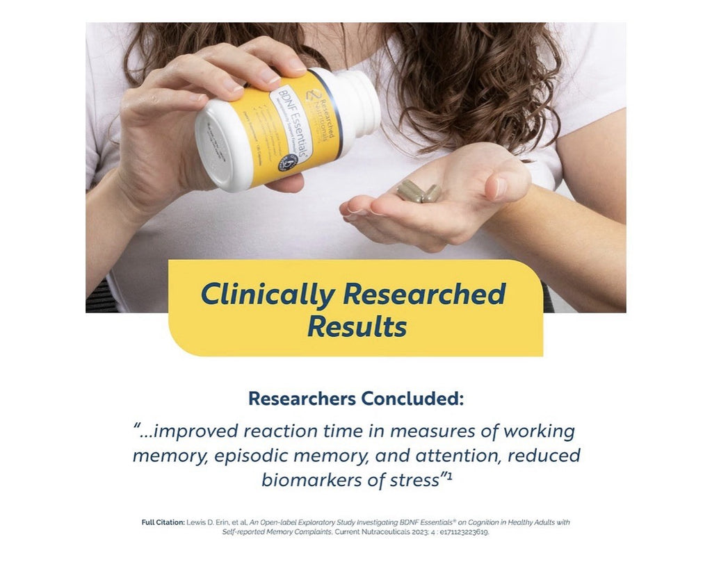 Researched Nutritionals BDNF Essentials Neuroplasticity Support Formula 120 Caps