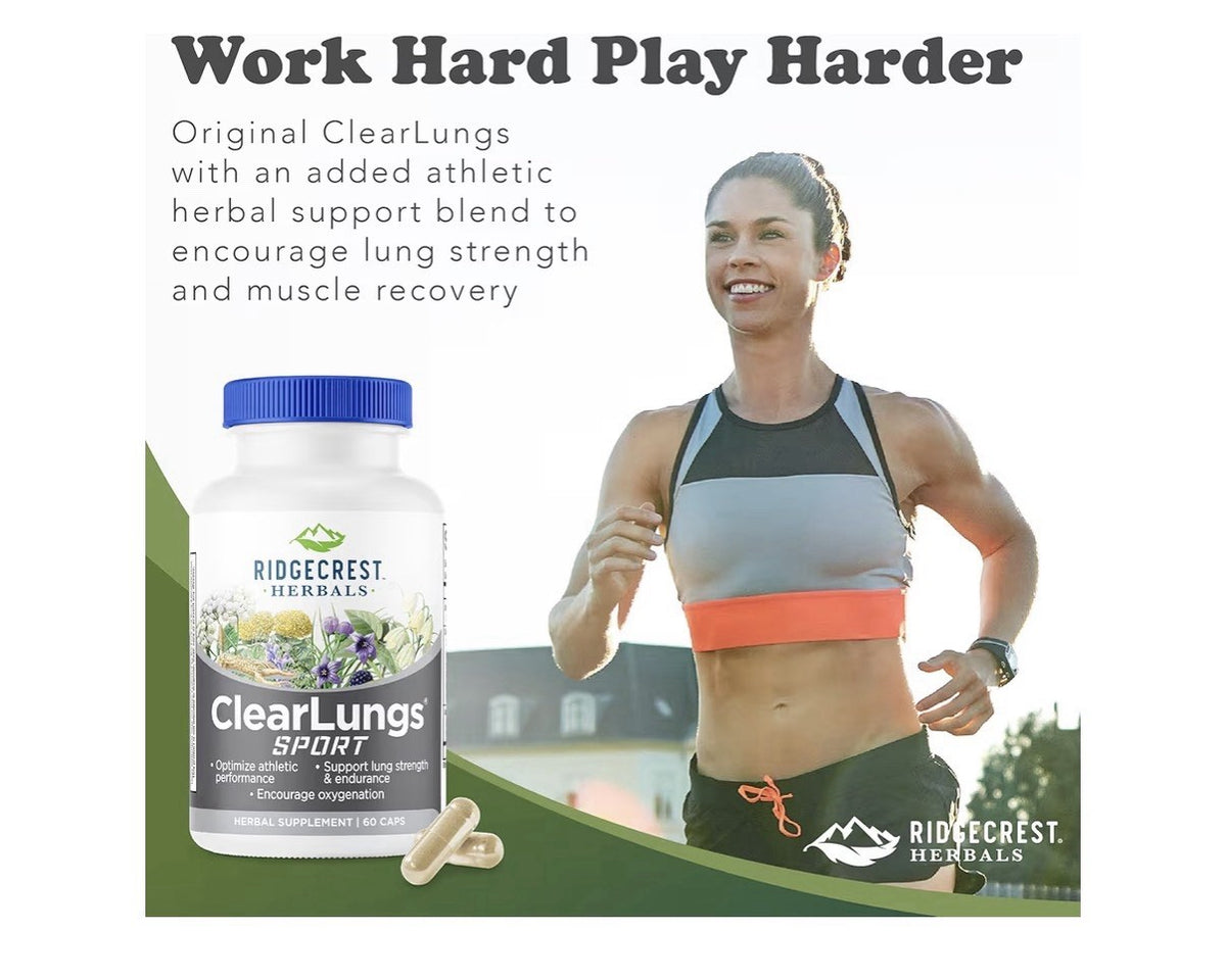 Ridgecrest Herbals ClearLungs Sport Oxygen Intake Optimize Athletic Performance