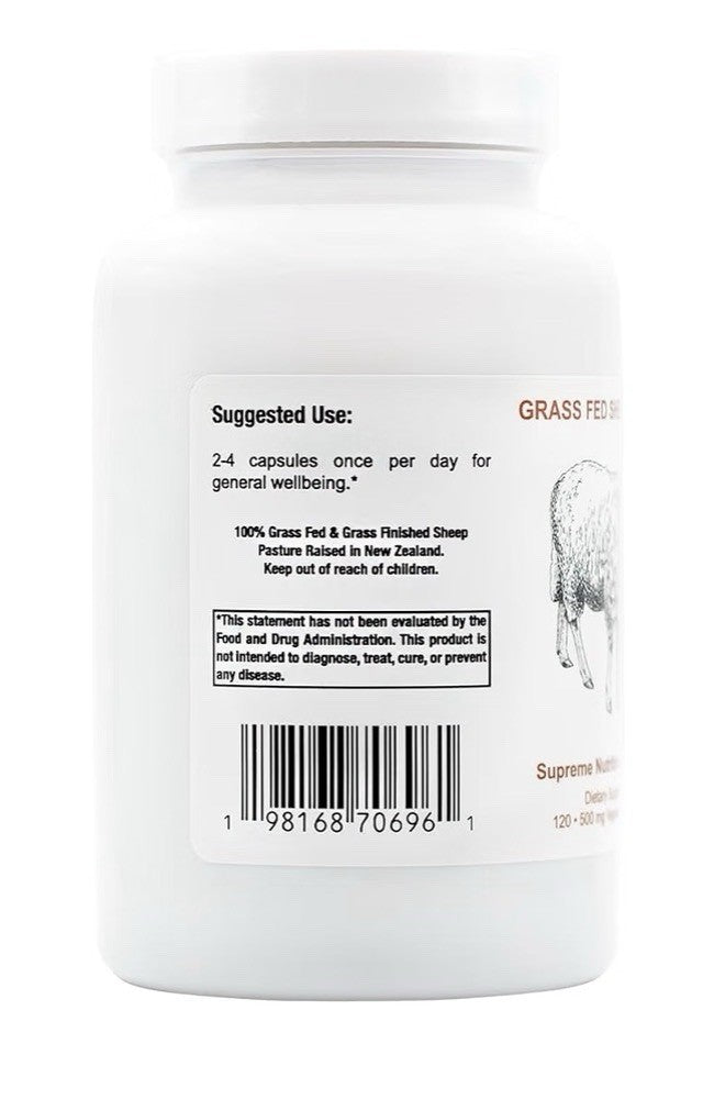 2 Pack Supreme Nutrition Products Grass Fed Sheep Liver Dietary Supplement