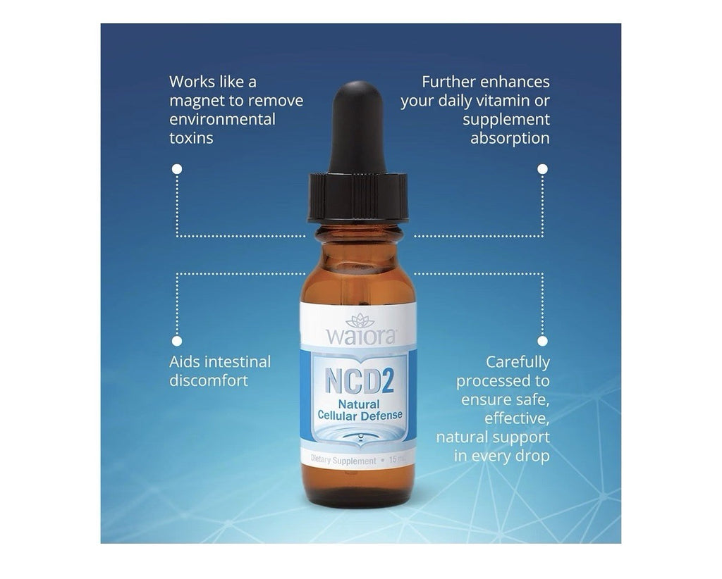 2Pack Waiora NCD2 Natural Cellular Defense Liquid Drops Mineral Cellular Support