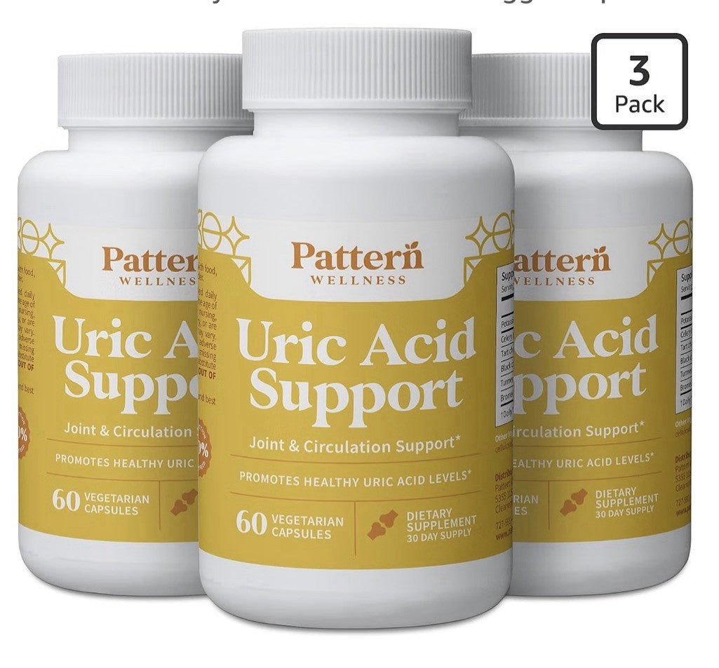 3 Pack Pattern Wellness Uric Acid Joint Circulation Uric Acid Levels Support