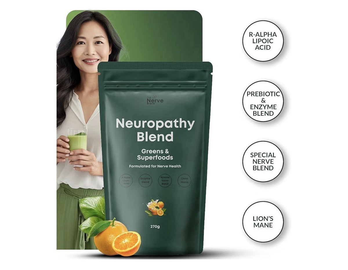 The Nerve Brand Neuropathy Blend Powder Nerve Health 30 Servings Sunshine Orange