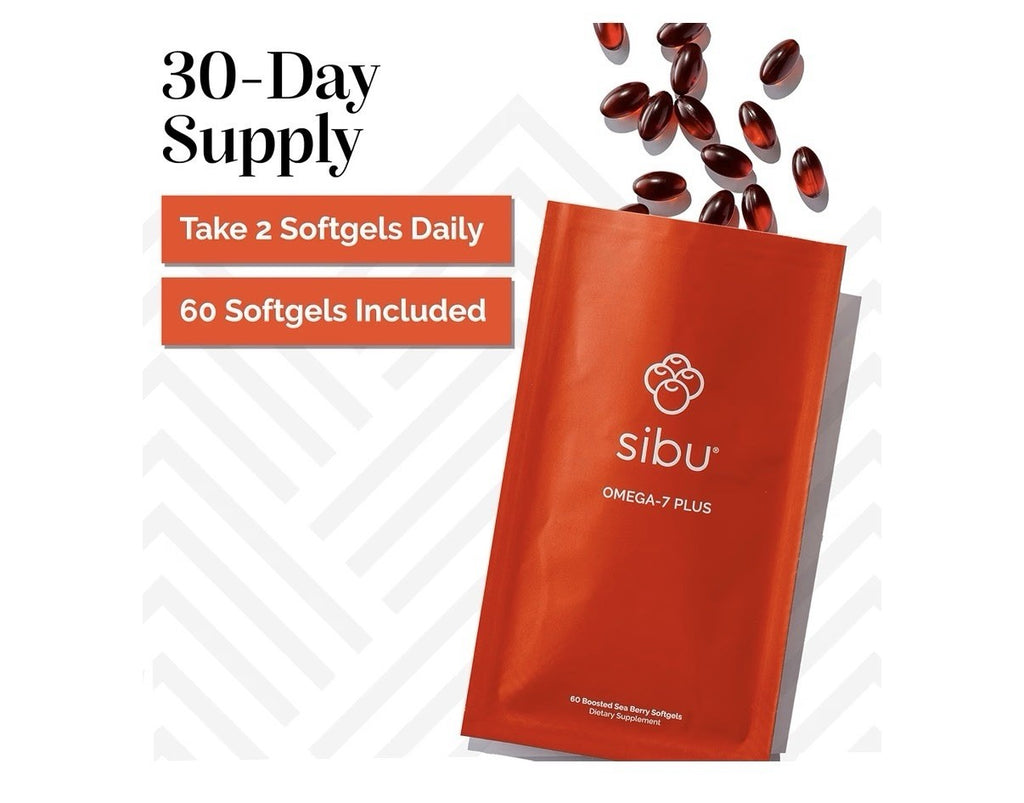sibu Omega-7 Plus Sea Buckthorn Vitamin D3 Omega 3 DHA 60 Softgels