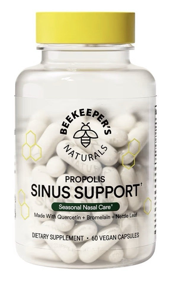 Beekeeper's Naturals Propolis Sinus Support Adults Seasonal Nasal Care Relief
