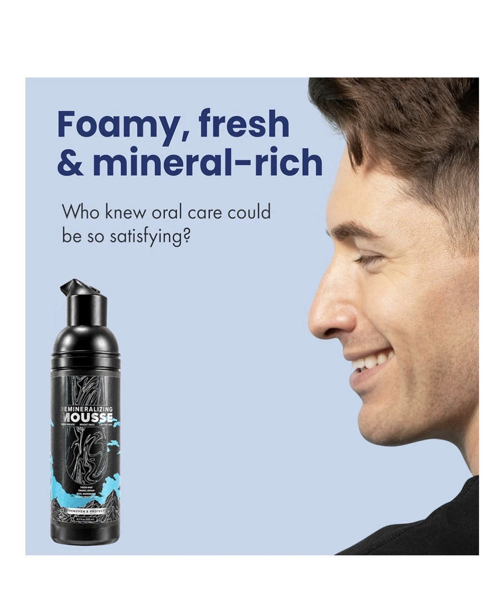 Larineco Remineralizing Mousse HYDROXYAPATITE Leave-On Dental Foam