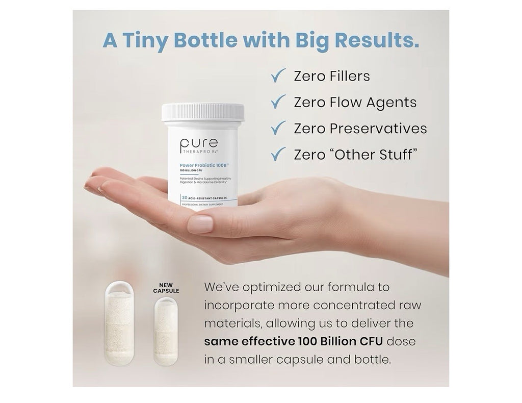 Pure Therapro Rx Power Probiotic 100 Billion CFU Flora Balance Digestion 30 Caps
