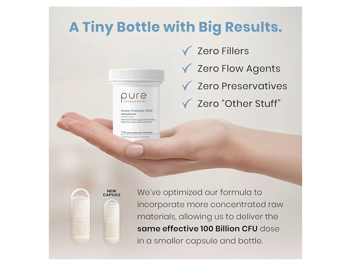 Pure Therapro Rx Power Probiotic 100 Billion CFU Flora Balance Digestion 30 Caps