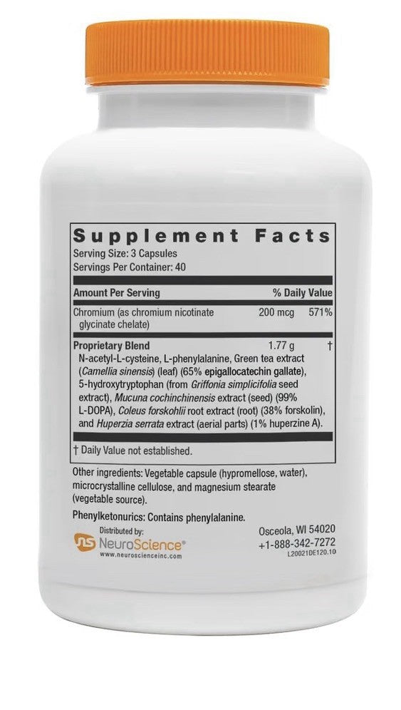 NeuroScience Daxitrol Essential Appetite Suppressant Metabolic Support 120 Caps