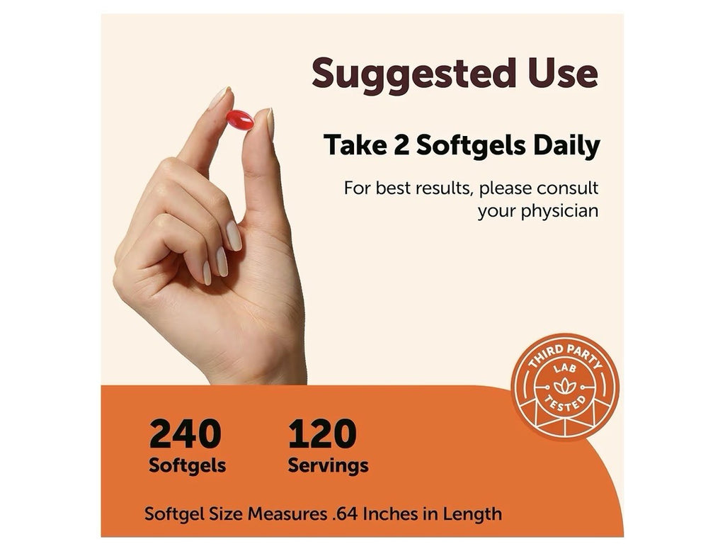 Micro Ingredients CoQ10 200mg Per Serving 240 Softgels Made With MCT Oil