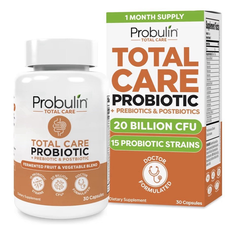 Probulin Total Care Probiotic Prebiotic Posbiotic For Women And Men 30 Capsules