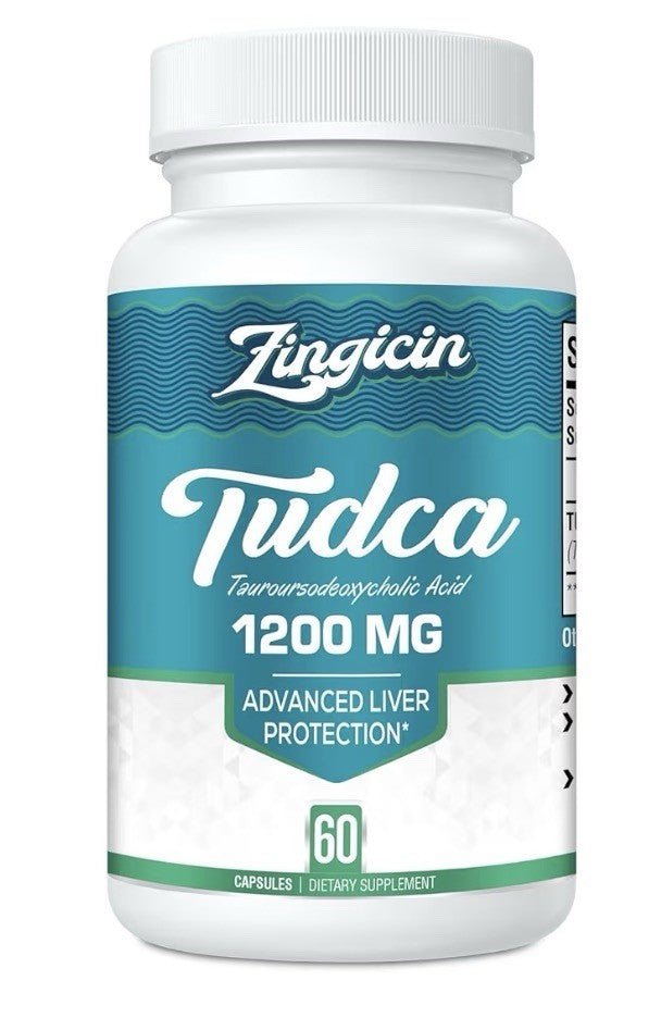 Zingicin TUDCA Supplement 1200mg Tauroursodeoxycholic Acid Liver Protection 60c