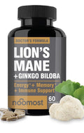 NooMost Lions Mane Mushroom Supplement 540mg Energy Memory Immune Support 60caps
