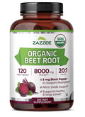 Zazzee Beet Root Nitric Oxide Support Healthy Energy Levels 4Month Supply 120cap