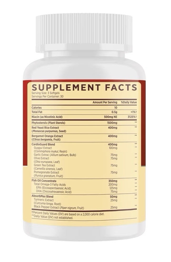 Itharoventis Cholesterol Supplements with Plant Sterols Niacin 90 Softgels