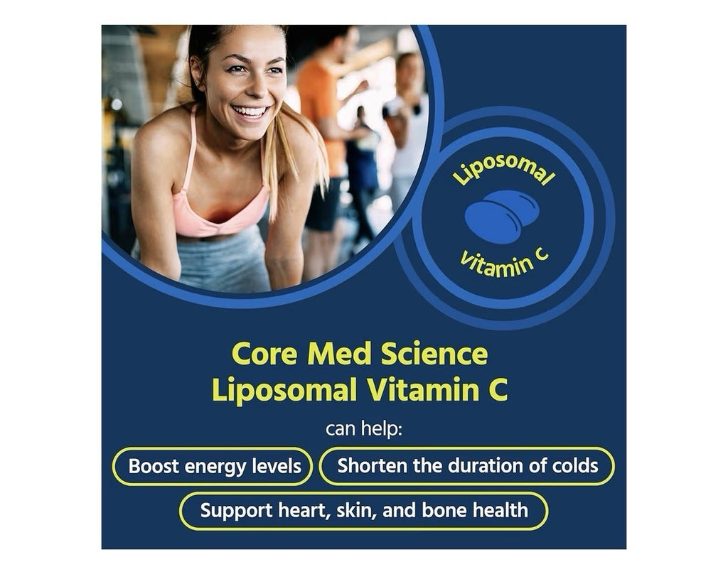 Core Med Science Liposomal Vitamin C 1000mg Immune Collagen Support 90 Softgels