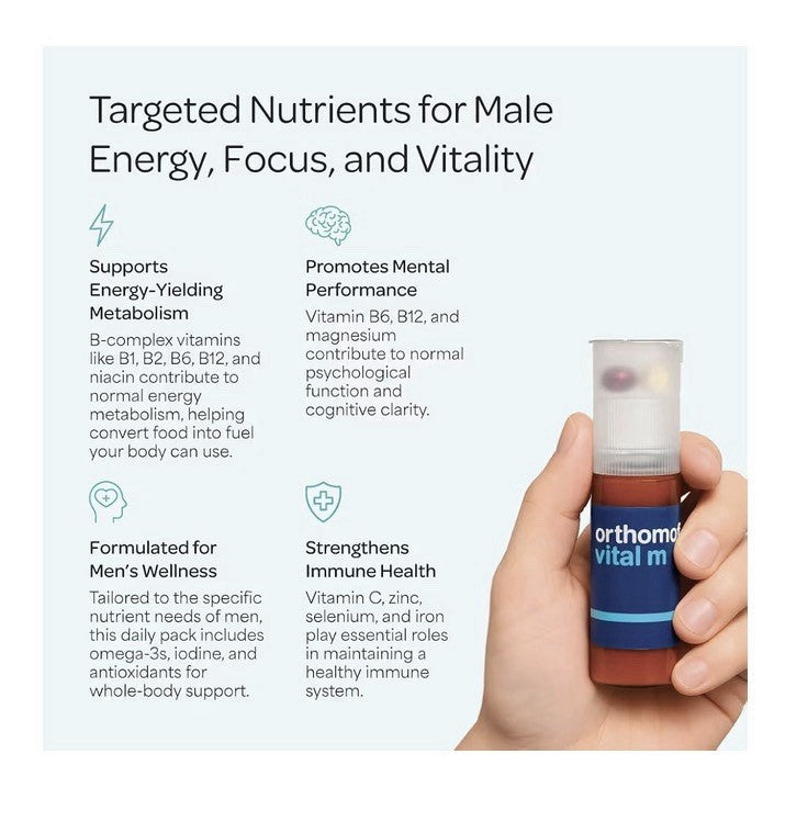 Orthomol Vital M Daily Multivitamin for Men Reduction Of Tiredness And Fatigue