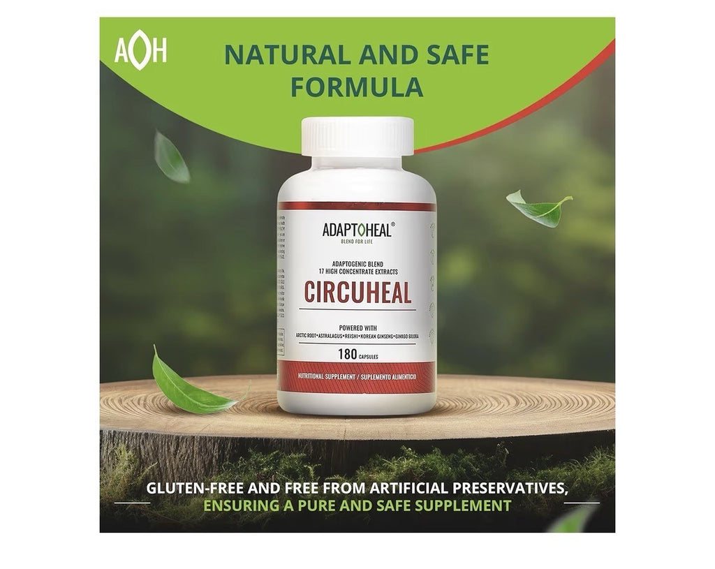 ADAPTOHEAL CIRCUHEAL Blood Pressure Supplement with Adaptogens Blend 180Capsules