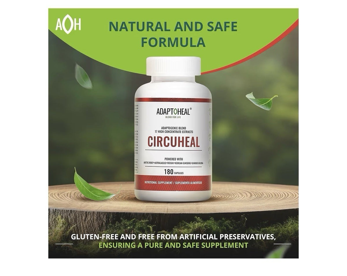 ADAPTOHEAL CIRCUHEAL Blood Pressure Supplement with Adaptogens Blend 180Capsules