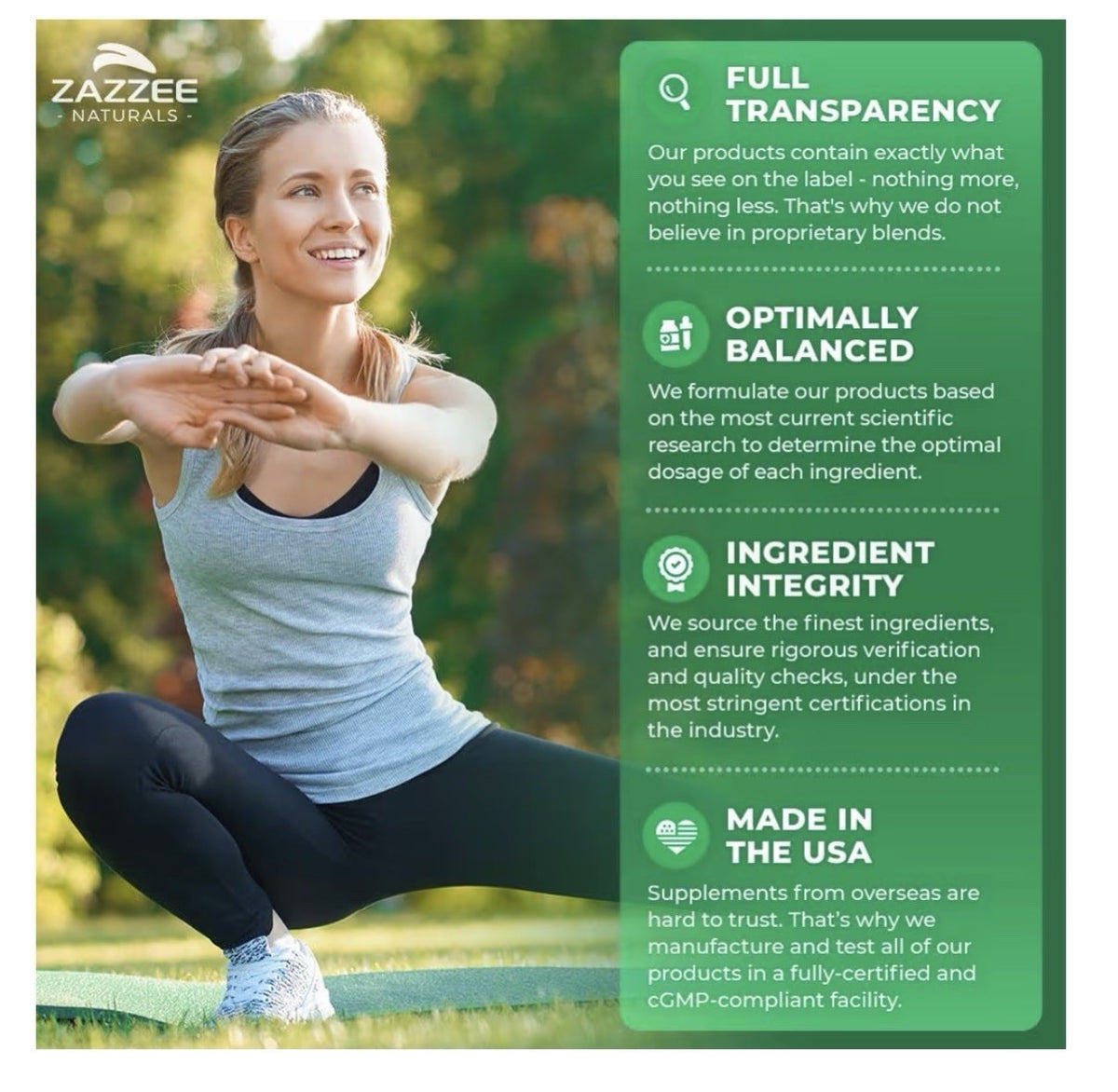 Zazzee Organic Moringa Leaf Antioxidant Rich Source of Phytonutrients 180capsule