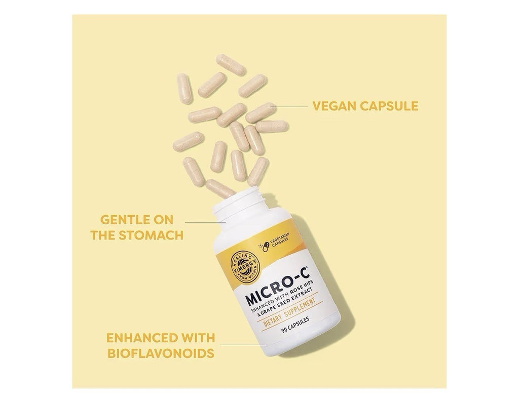Vimergy Micro-C Vitamin C Capsules 500mg per Capsule Bones Immune Support 90caps