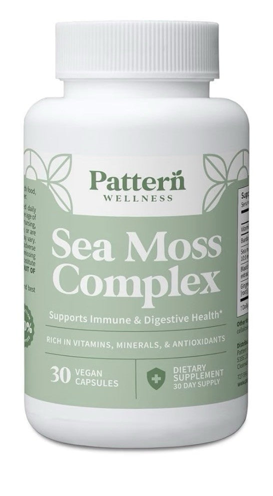 Pattern Wellness Sea Moss Complex supports Immune Digestive Health 30 Capsules