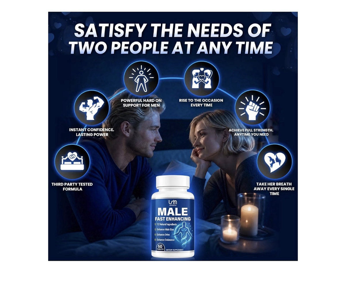 Umanu Male Fast Enhancing for Blood Flow Length Girth Stamina 60 Tablets