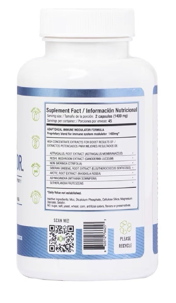 ADAPTOHEAL Immodulator Adaptogenic Supplement for Well Being Immune Support 90ca