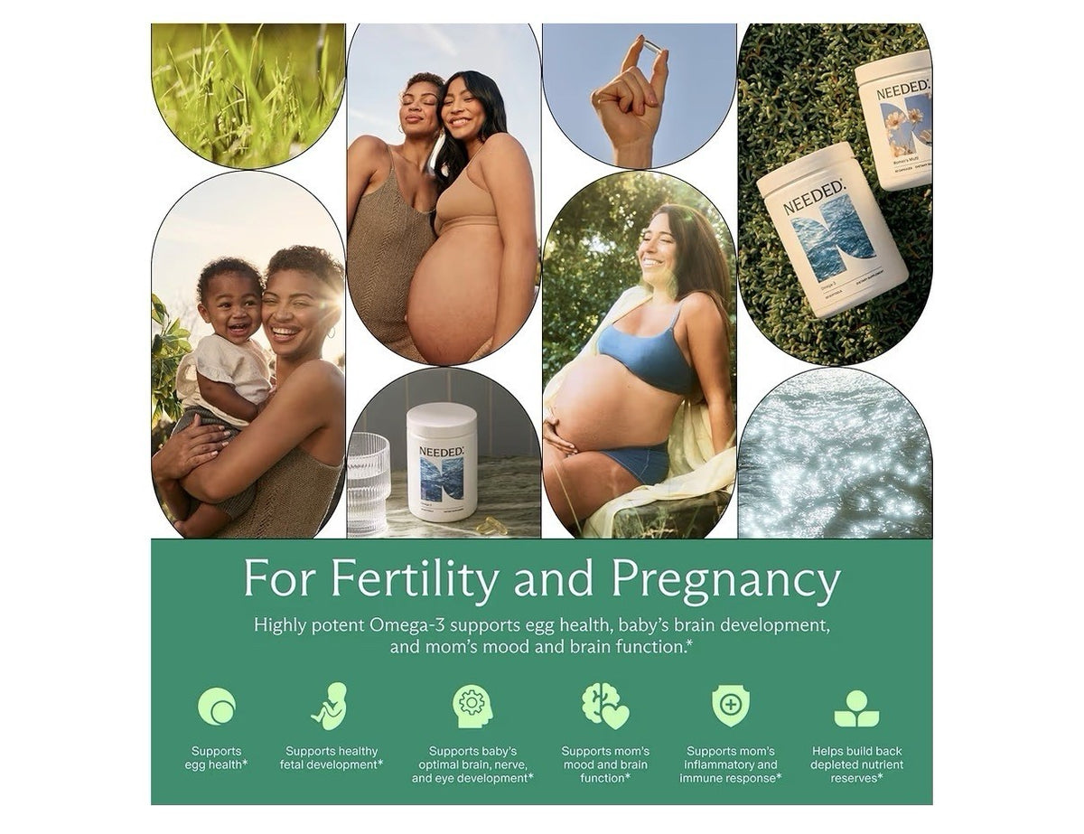 Needed. Prenatal Omega-3 High Potency Dose of Sustainably Sourced Fish Oil 120sg