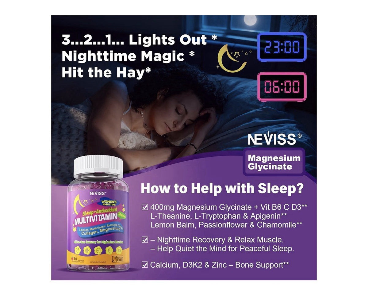 NEVISS Methylated Multivitamin For Day. Sleep + Antioxidant For Night For Women