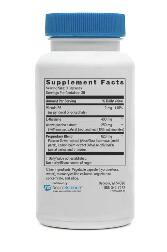 Neuroscience Alpha GABA Mood Support Calming Supplement For Adults 90 Capsules