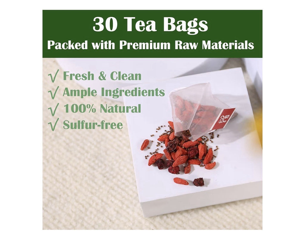 FullChea Goji Schisandra Berries 30 Tea Bags For Men Supports Kidney Health