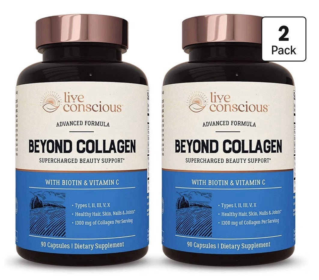 Live Conscious Beyond Collagen Types I II III V X Supercharged Beauty 2 Pack