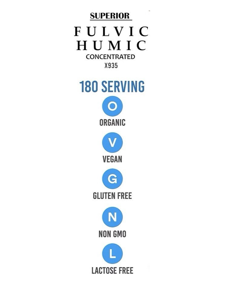 SUPERIOR FULVIC HUMIC Trace Mineral Drops w/ Electrolytes 77 Trace Minerals 50ml