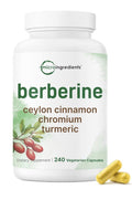 Micro Ingredients Berberine Ceylon Cinnamon Chromium Turmeric 240 Veggie Capsule