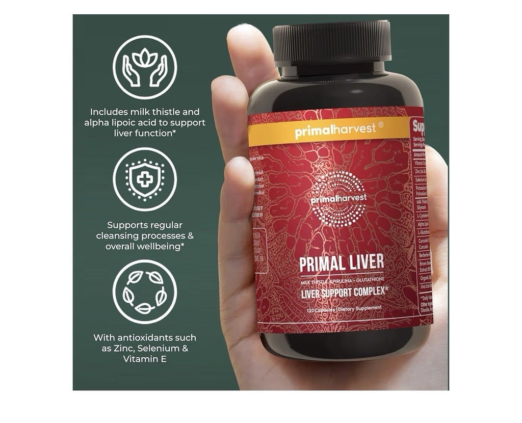 Primal Harvest Primal Liver Supplement Women Men Liver Support Complex 120caps