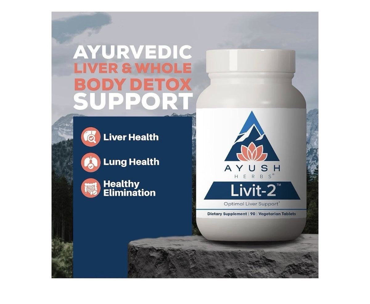 Ayush Herbs Livit-2 Optimal Liver Support Liver Care For Women & Men 90Capsules