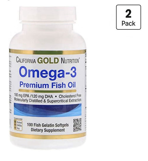 2 Pack California Gold Nutrition Omega-3 Premium Fish Oil With EPA & DHA