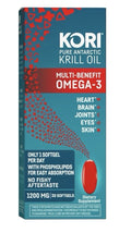 Kori Krill Oil Omega 3 EPA DHA Heart Brain Joints Eyes Skin Health 30 Softgels
